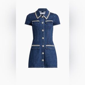 Self-Portrait Blue Denim Mini Dress Sz UK10/US6